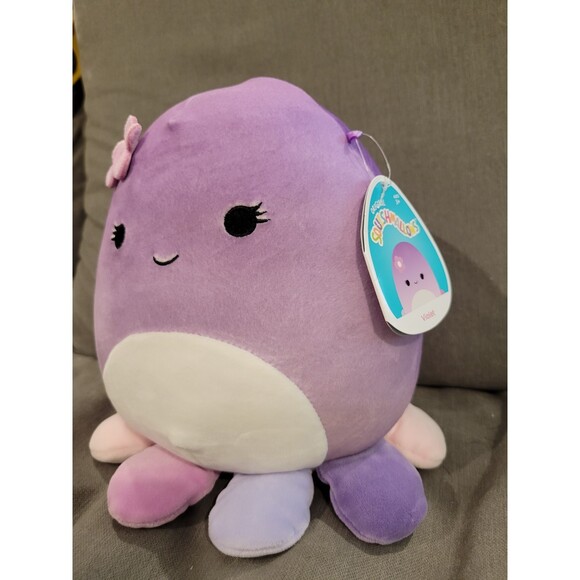 Squishmallow Violet the Octopus with Flower 8" Plush Stuffed Animal NWT - Picture 2 of 8